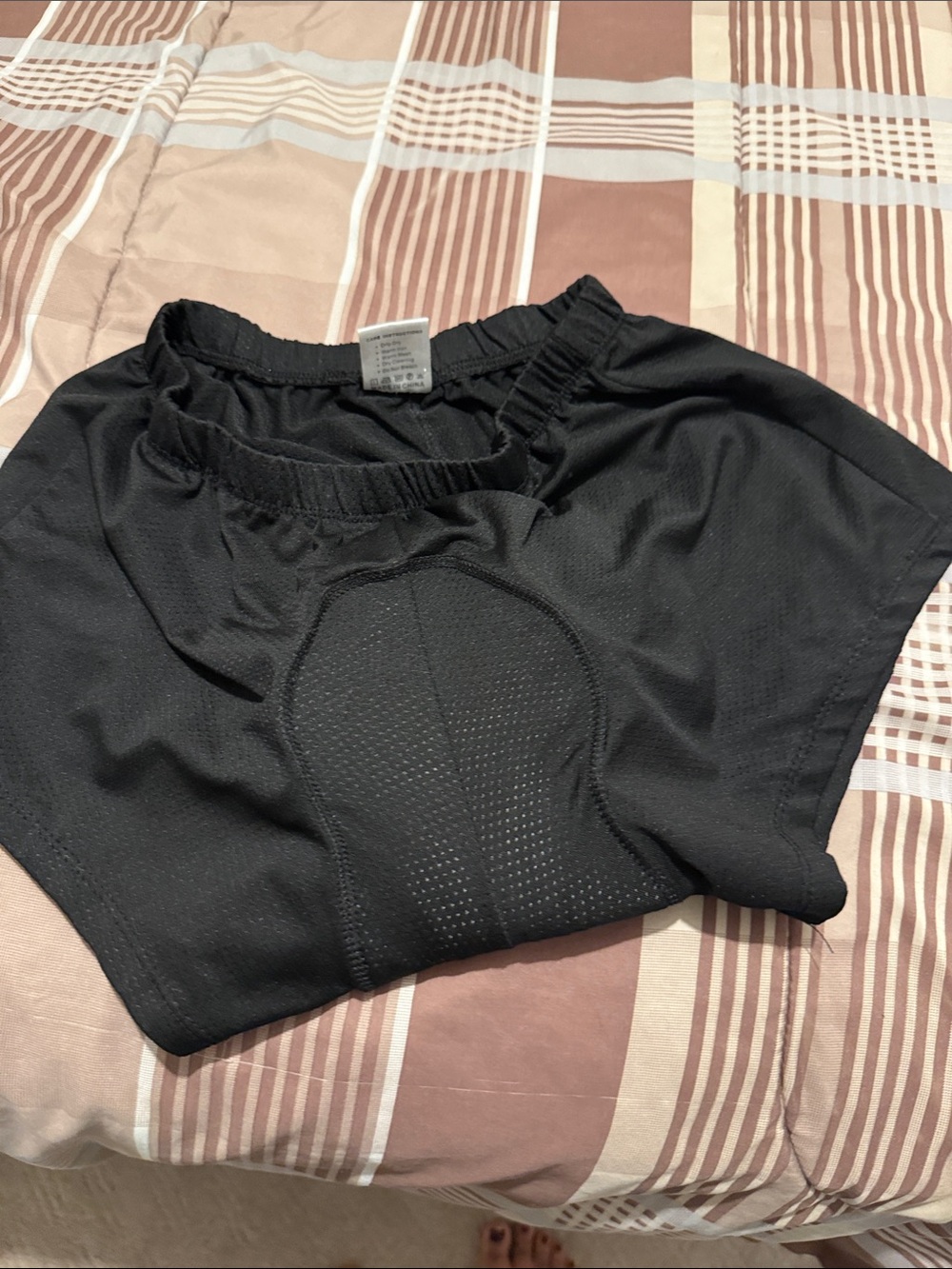 Women's Black Padded Cycling Shorts / Chamois Shorts - Size L